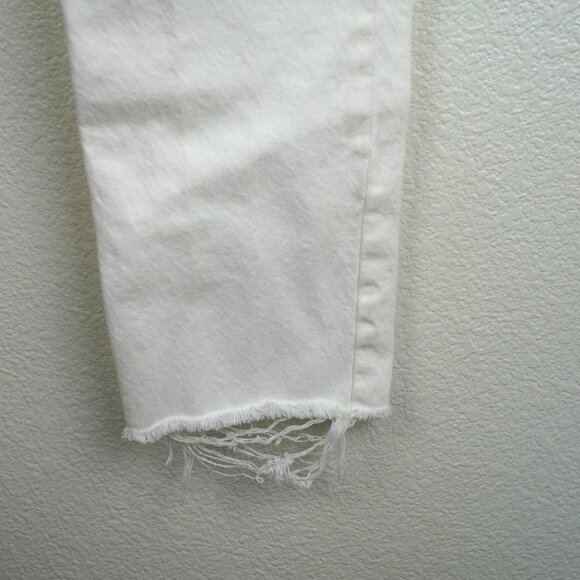 Levis 501 Distressed White High-Rise Jeans Size‎ W28 L30 Vintage Inspired - Picture 5 of 11